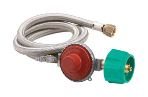 Bayou Classic Stainless Steel Gas Line Hose and Regulator For Gas