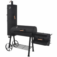 Load image into Gallery viewer, BBQ Charcoal Smoker with Bottom Shelf Black Heavy XXL
