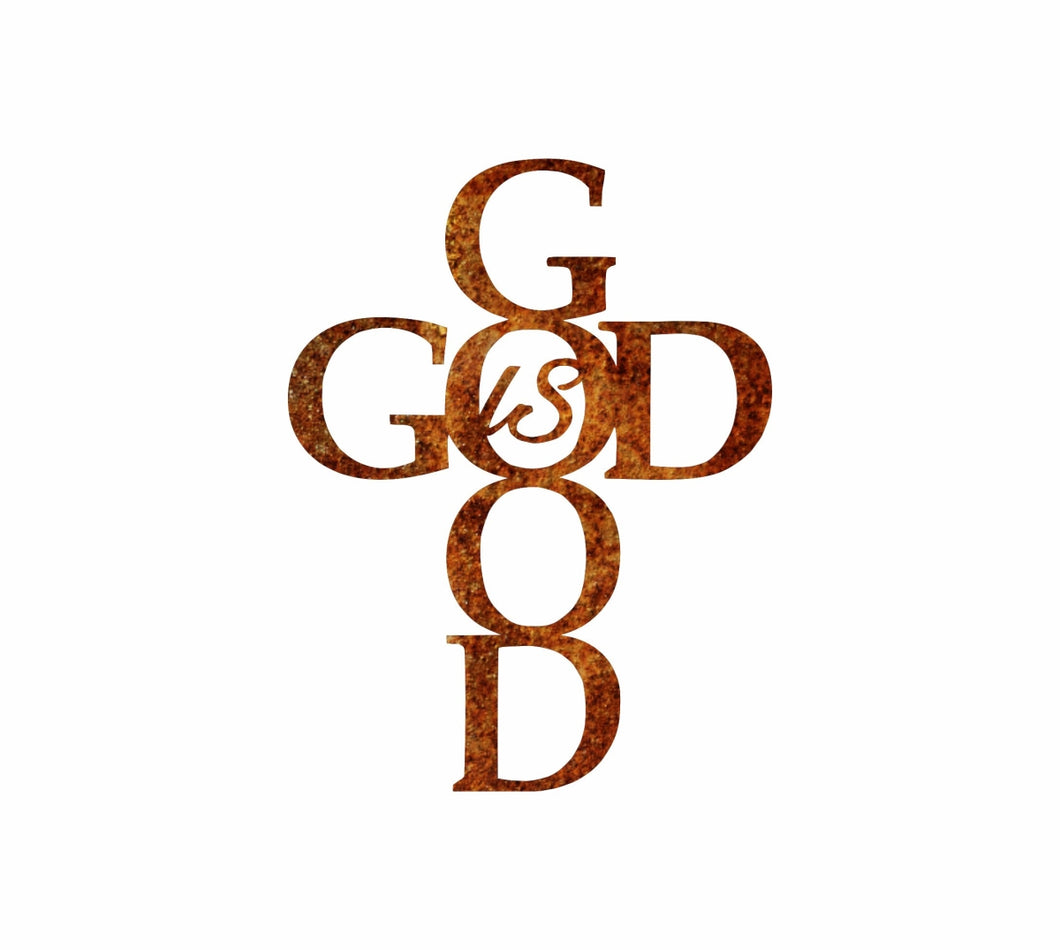 Precision Metal Art GODISGOOD-18PAT 18 in. Faith God is Good Metal Las