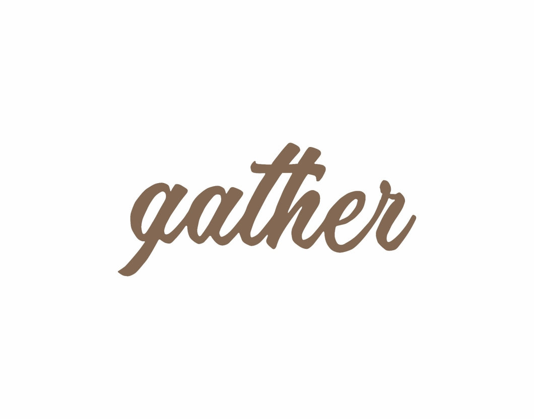 Precision Metal Art GATHER-24BRZ 24 in. Home Gather Steel Laser Cut Wa