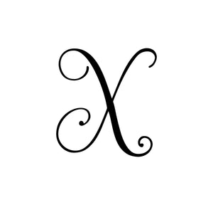 Precision Metal Art INITIAL-X-30BLK 30 in. Initial Monogram Letter X S