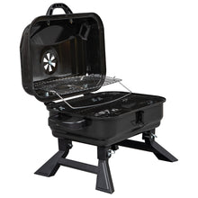 Load image into Gallery viewer, Portable Charcoal Grill BBQ and Smoker with Lid Folding Tabletop Grill
