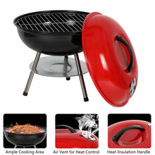 Load image into Gallery viewer, Portable 14 inch BBQ Grill Outdoor Indoor Barbecue Stove
